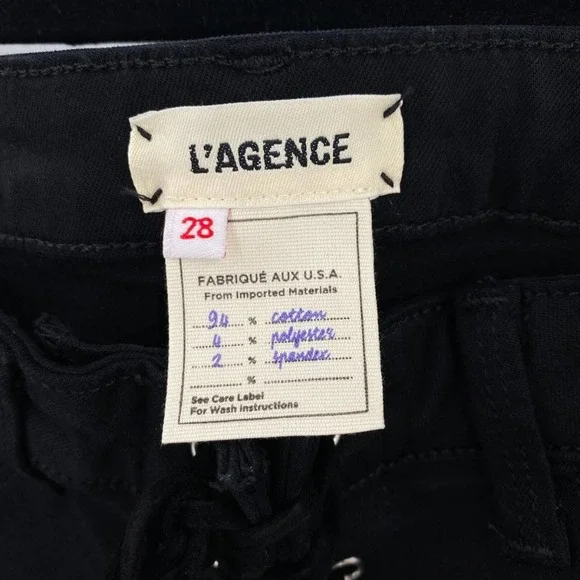 L'Agence Cherie Lace Up High Rise Skinny Jeans